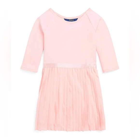 Polo Ralph Lauren - Pleated Stretch Ponte Dress - 4T - French Pink - Picture 1 of 9